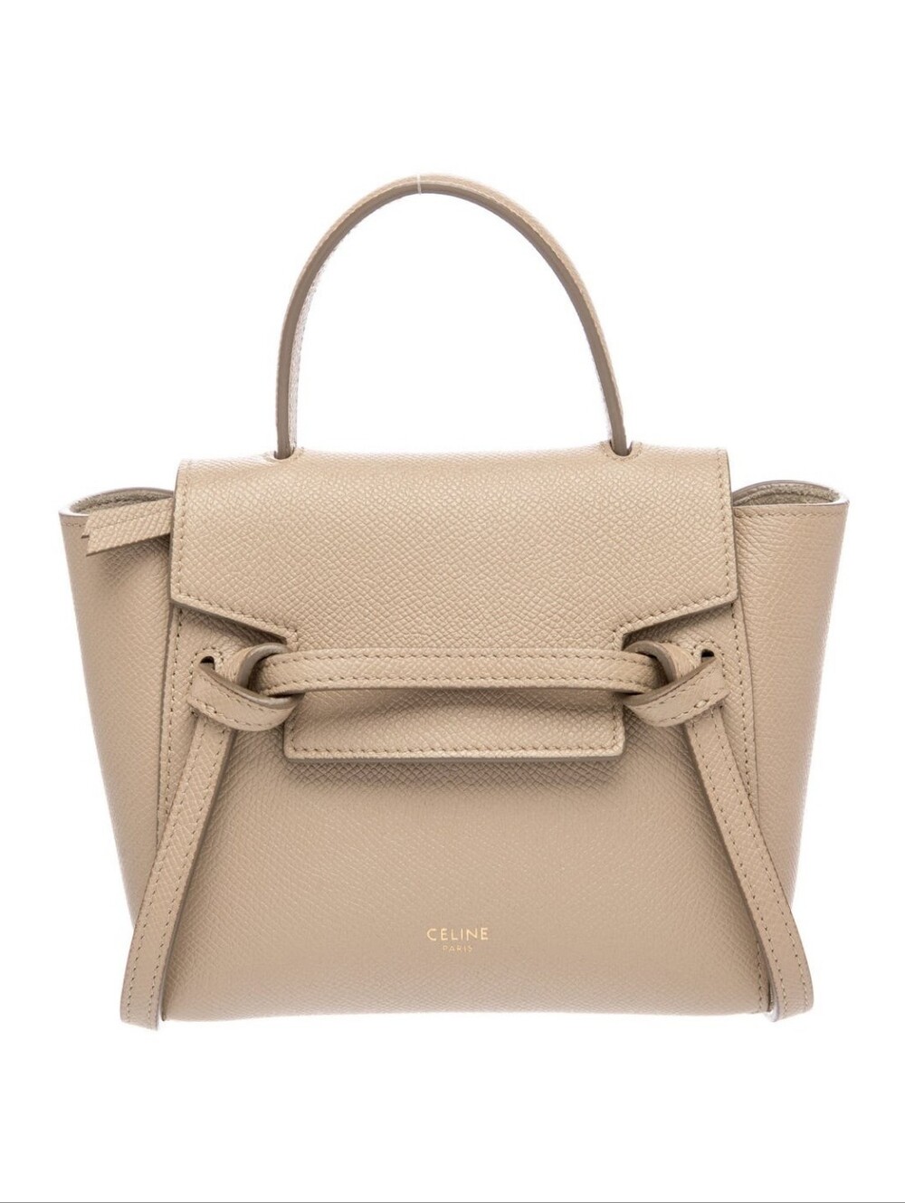 Rare! Brand NEW! Celine Pico Belt Nano Bag Textured Leather Comed With COA